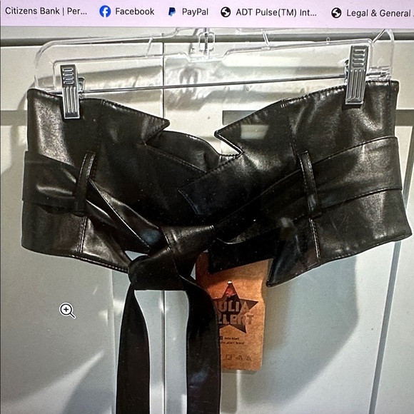 Bold Black Leather Belt corsets - Picture 1 of 5